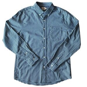 Faherty Blue Casual Button Down Shirt Gingham Check